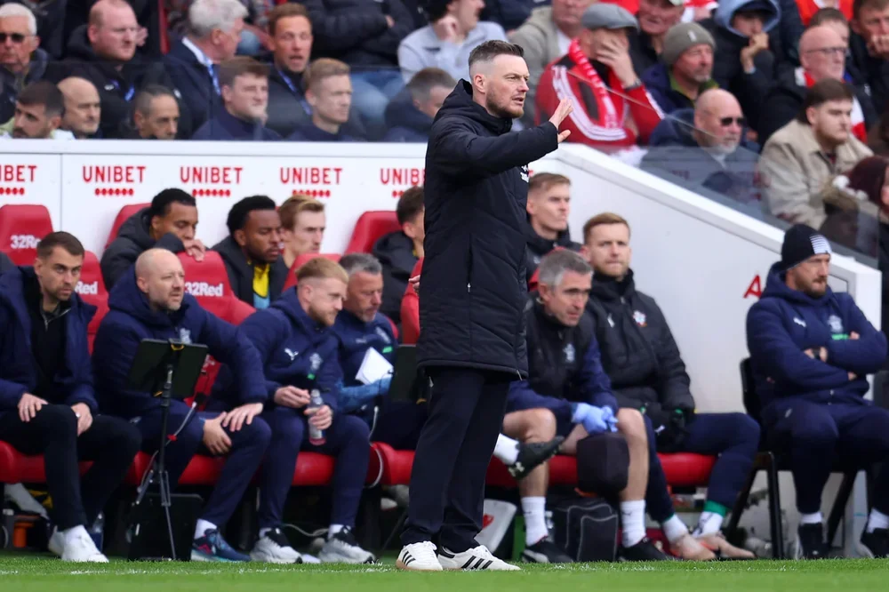The Middlesbrough manager Kim Hellberg during Saturday's goalless draw against Southampton in the first leg of the play-off semi-finals